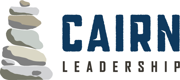 Cairn Leadership logo of a rock cairn stacked next to the name of the company.
