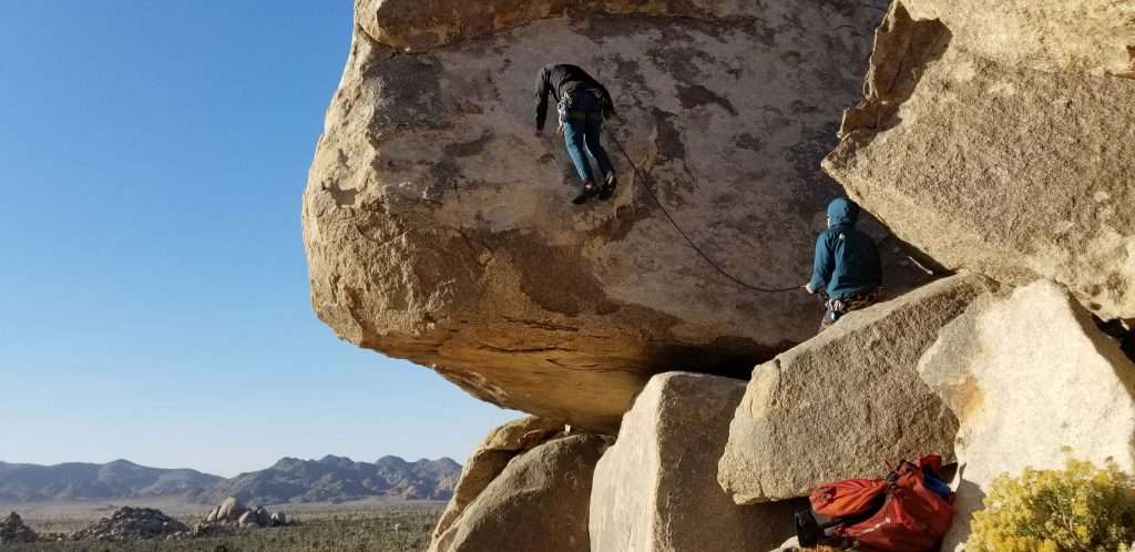 Climbing outdoors in a flow state