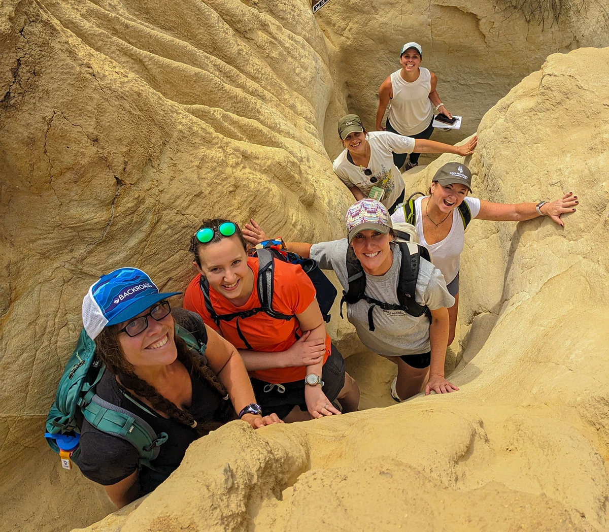 Participants on a Cairn Leadership course in annie's canyon