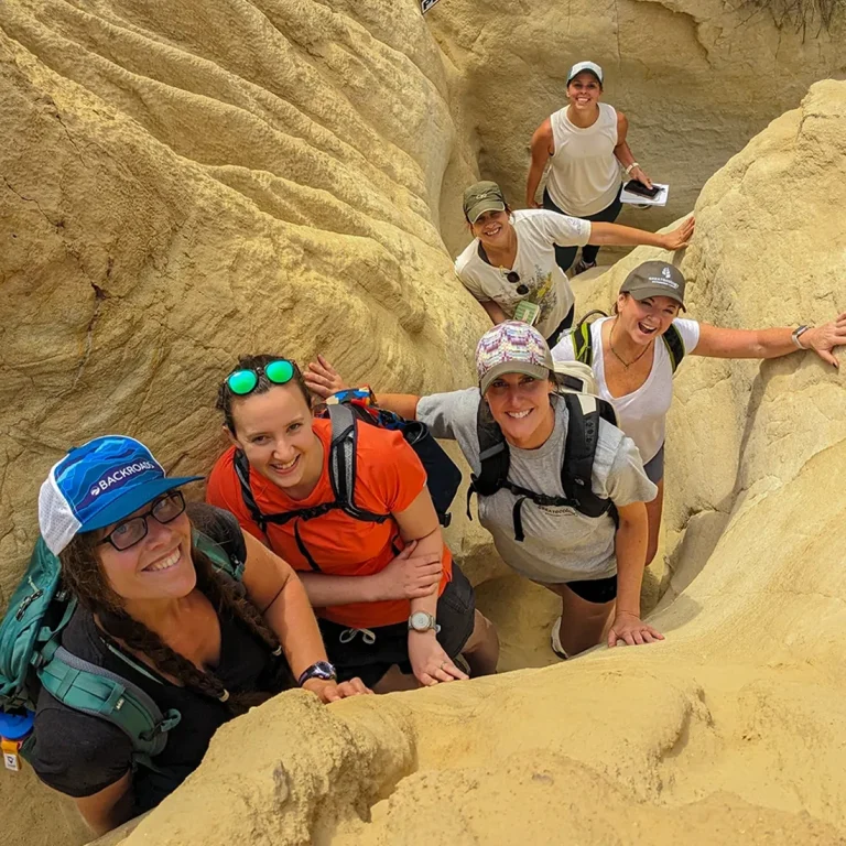 Participants on a Cairn Leadership course in annie's canyon